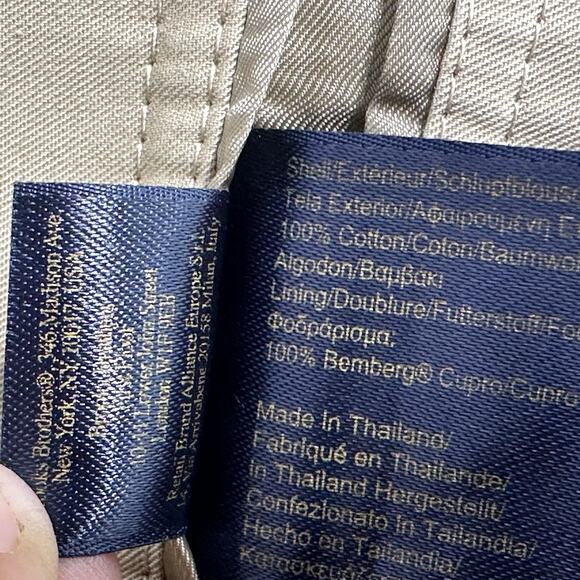 Brooks Brothers 1818 Fitzgerald Two Button Blazer Jacket Mens Size 40R Tan - Picture 8 of 16